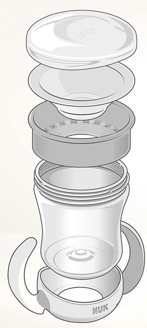 NUK Mini Magic Cup, cană anti-vărsare fosforescentă 360°, 160 ml, 6 luni+
