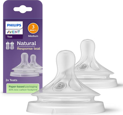 Philips Avent Natural Response smoczek do butelki (3) 1m+ x2