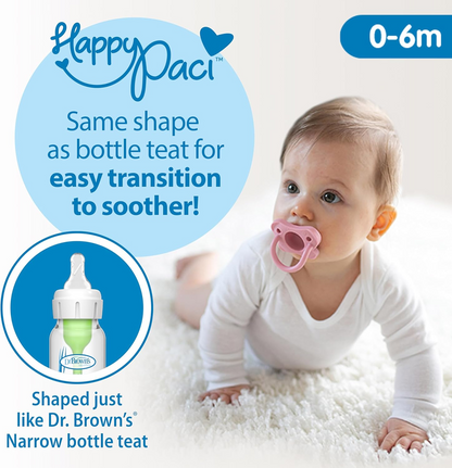 DR BROWN'S HappyPaci smoczek uspokajający 2 db 0–6 hónap