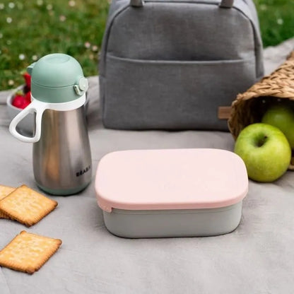 BEABA boîte à déjeuner lunchbox ACIER inoxydable 760ml avec compartiments