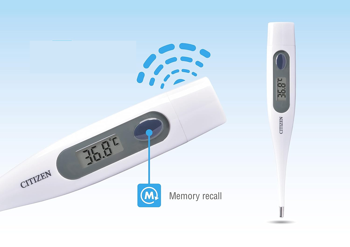 CITIZEN CTA303 digital thermometer + case