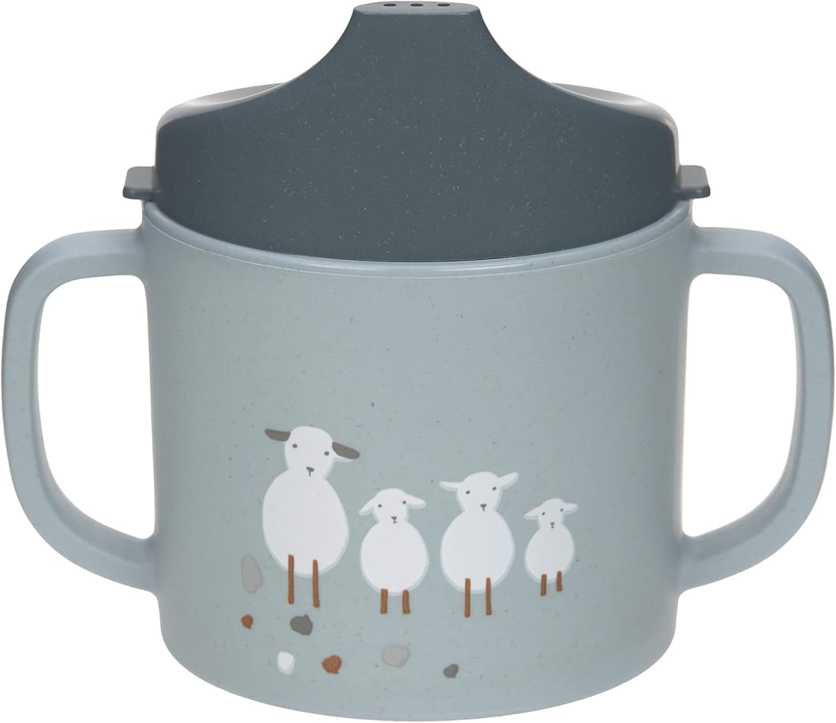 LÄSSIG Sippy Cup Tiny Farmer Sheep csőrös itatópohár 150 ml 6 hónap+