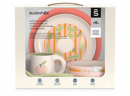 SUAVINEX Go Natural set van 5 serviesstukken 6m+