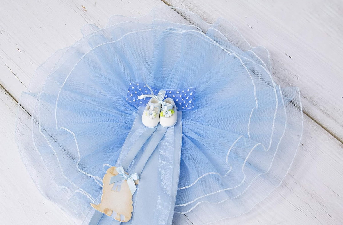 MARELI children's shoesbaby bowbluewidth 32 cmmaterial ceramic, tulle, satinpost-show conditionVisually the