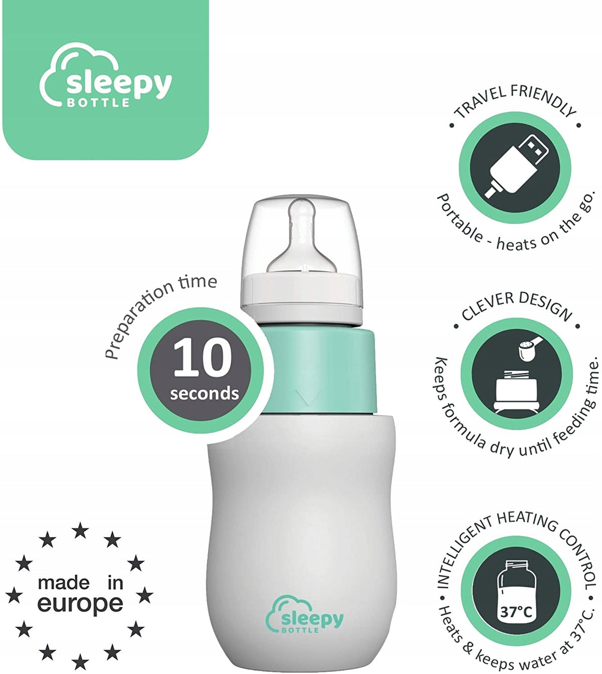SLEEPY BOTTLE set de pornire încălzitor cu biberonul 1
