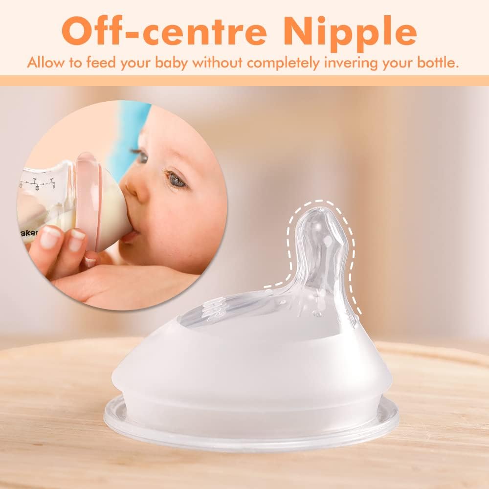 HAAKAA tétine pour biberon débit moyen 3 mois+ x2 GEN.3