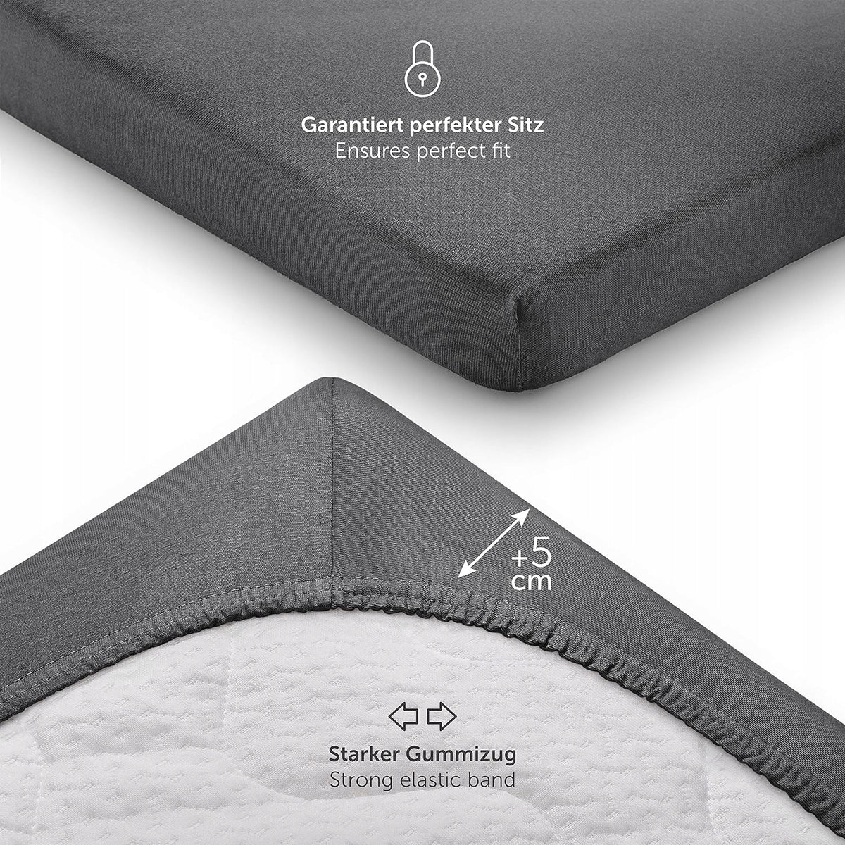 LALENI fitted sheet with elastic x2