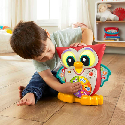 FISHER-PRICE interaktywna SOWA światła 90 melodii zdań J. FRANCUSKI 18 m+