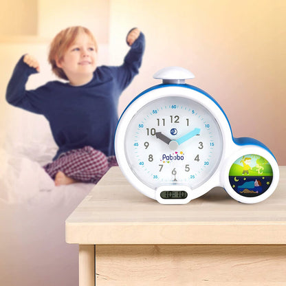 PABOBO Kid'Sleep BUDZIK EDUKACYJNY niebieski, budzik do nauki wstawania dla dzieci