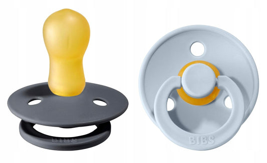 BIBS COLOUR smoczki uspokajające 2pack kauczuk 18-36 msc. wielokolorowe smoczki BIBS z kauczuku, rozmiar 3