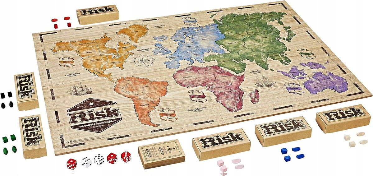 HASBRO Risk joc strategic cu tablă și pioni din lemn J. FRANCEZ