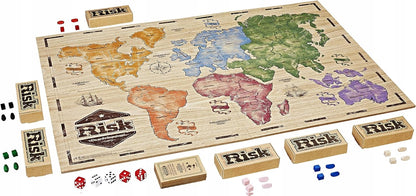 HASBRO Risk joc strategic cu tablă și pioni din lemn J. FRANCEZ