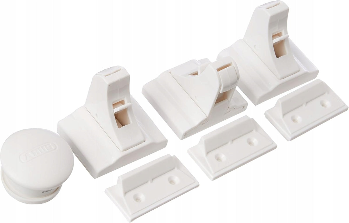 ABUS Junior Carecupboard and drawer protectionSet contains 3 piecescolour whiteNew condition