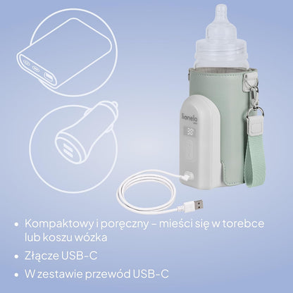 Încălzitor portabil pentru biberoane LIONELO Thermup Go Evo