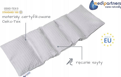 MEDIPARTNERS termofor z pestkami wiśni DUŻY 800g 60x20 cm MINKY, ręcznie szyty