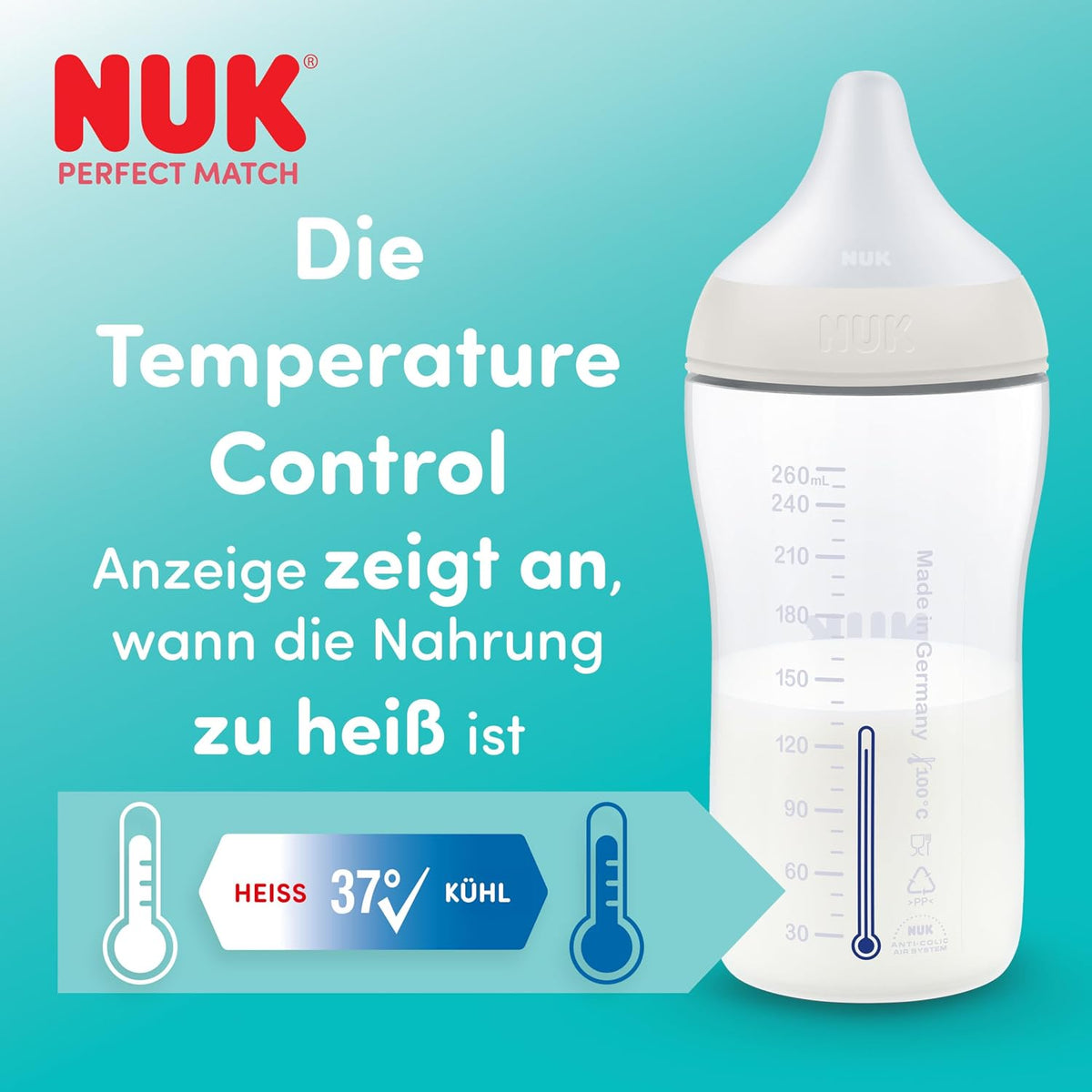 NUK Perfect Match butelki antykolkowe 150 ml x4 3m+ – nowy – zdjęcie 6