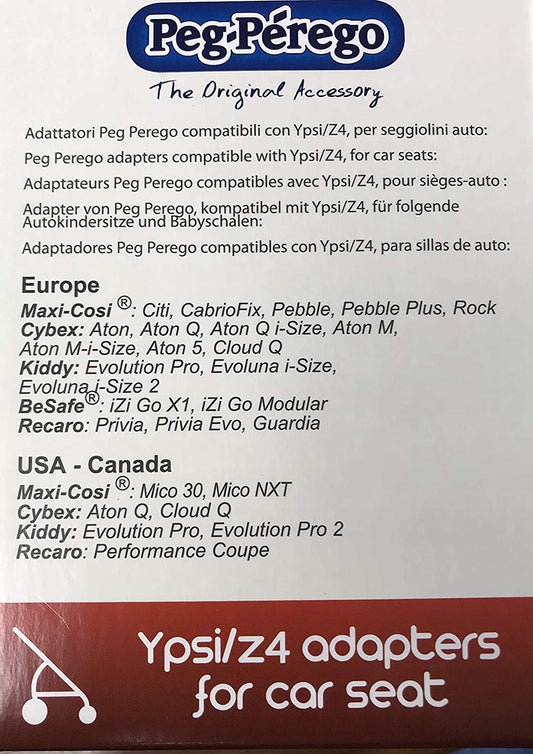 PEG-PEREGO adaptery wózek YPSI/Z4 fotele w opisie