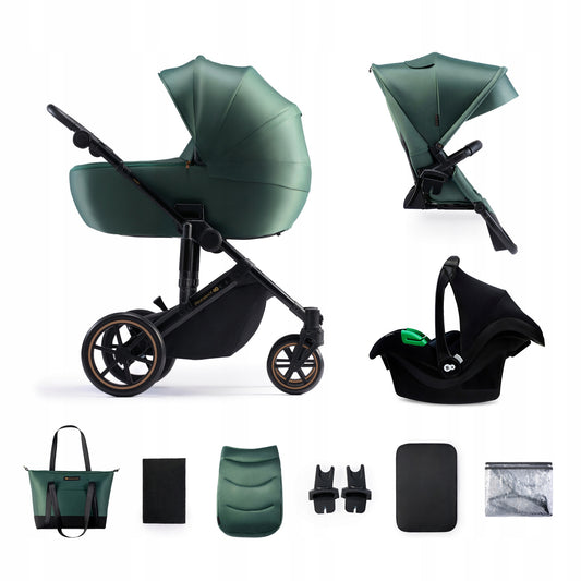 KINDERKRAFT PRIME2 PRO cărucior multifuncțional 3 în 1 până la 22 kg + scoica MINK PRO