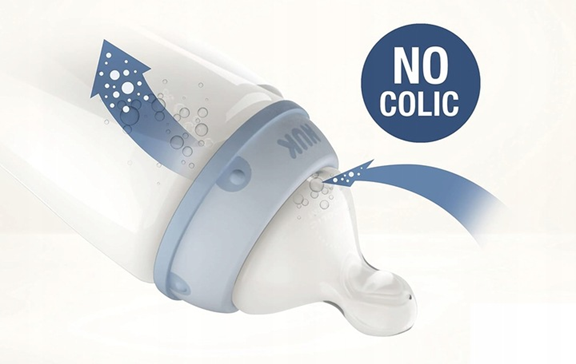 Biberon NUK First Choice+ 150 ml, tetină S cu flux lent, 0+