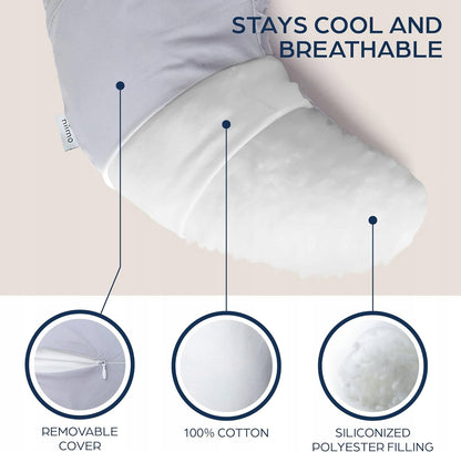 NIIMO coussin multifonctionnel de grossesse pour l’allaitement + housse