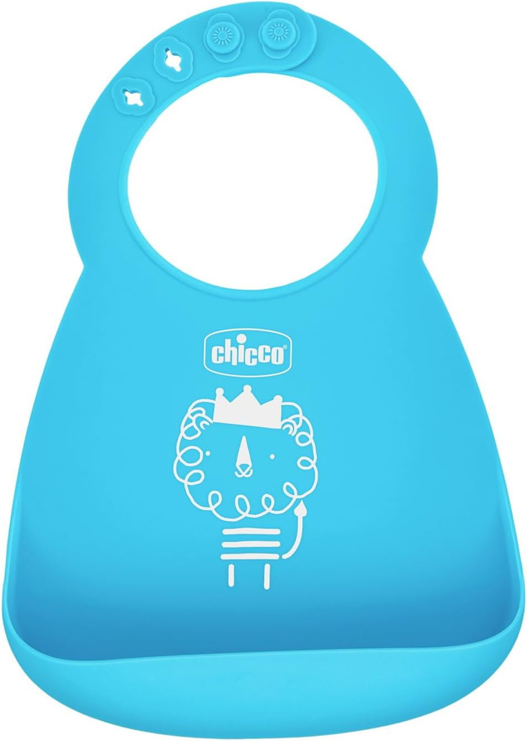 CHICCO Easy Start silikonesæt med skål, ske og hagesmæk