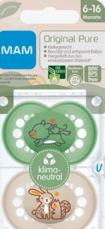 MAM ORIGINAL PURE Schnuller x2 6-16m