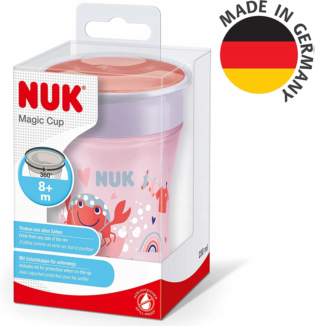 NUK Magic Cup ANTILEKBEKER 230 ml drinkrand 360 graden