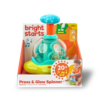 Bright Starts Press Glow Spinner musikalsk legetøj 6m+