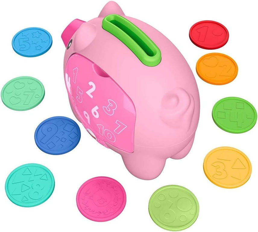 FISHER-PRICE tirelire interactive cochon mouvement et sons J. ANGLAIS