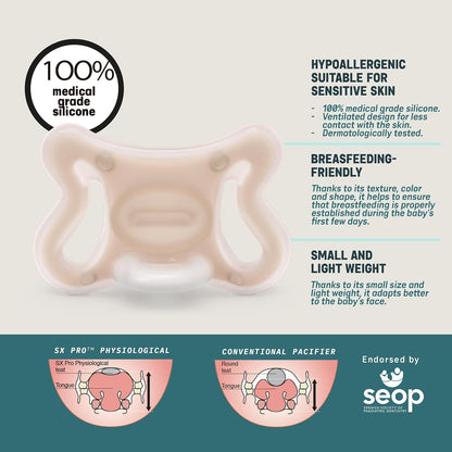 Suavinex Zero Zero SX Pro smoczki 2 szt. 0-6 mies. – nowy – zdjęcie 3