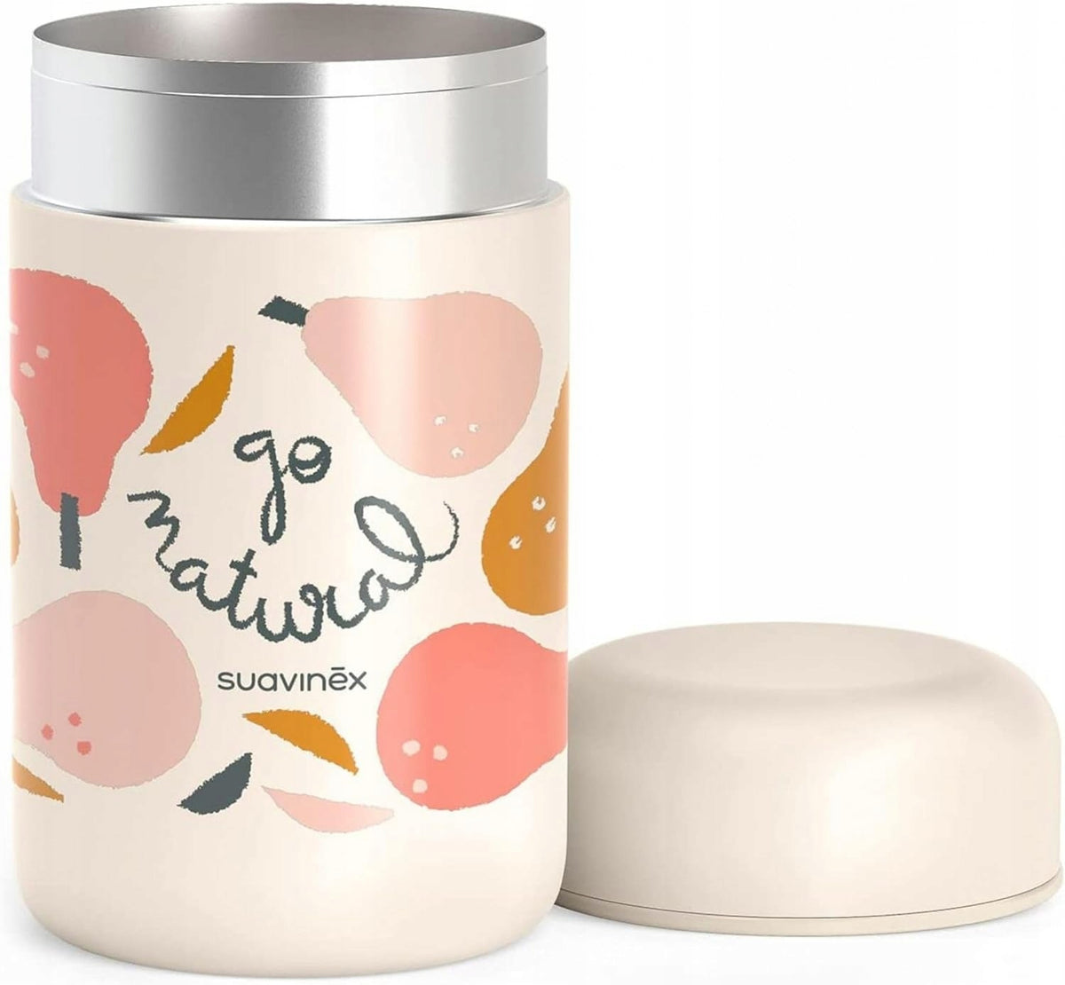 SUAVINEX Go Natural madtermokande i stål 400 ml