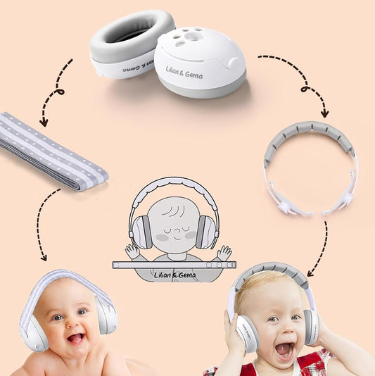LILIAN & GEMA 2v1 ochranné slúchadlá s útlmom hluku 25 dB + puzdro
