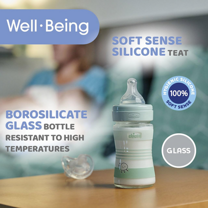 CHICCO Well Being-flaske 0m+ 150ml GLAS