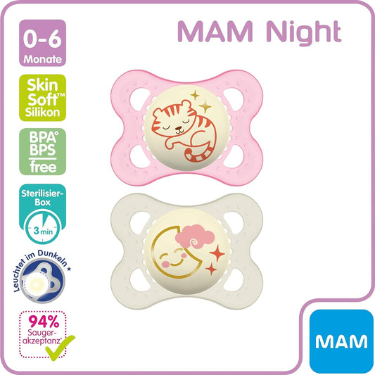 MAM ORIGINAL NIGHT Schnuller x2 0-6 Monate