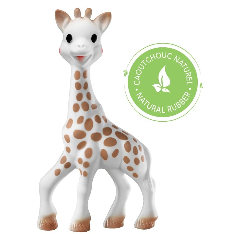 Sophie la Girafe – gryzak żyrafa z oznaczeniem naturalnego kauczuku