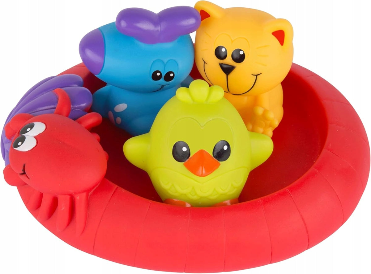 PLAYGRO Splash and Float gumijátékok fürdéshez 6 hónap+ 4 db