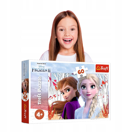 TREFL puzzle Zaczarowany Świat Anny i Elsy KRAINA LODU 60 elementów 4 lata+ dla dzieci