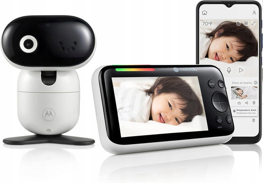 MOTOROLA PIP1610 HD CONNECT cyfrowa niania elektroniczna 5" FHSS z kamerą, monitorem i aplikacją Motorola Nursery