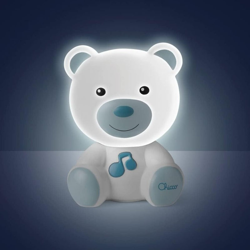 CHICCO DreamLight transportabel LED-natlampe med melodier 11 x 14 cm