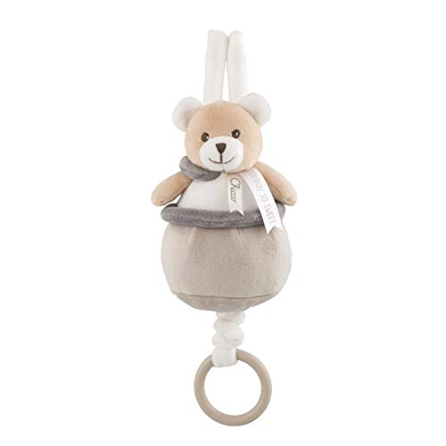Chicco My Sweet Doudou miś z pozytywką, miękka zabawka dziecięca z praktycznym uchwytem i zawieszką