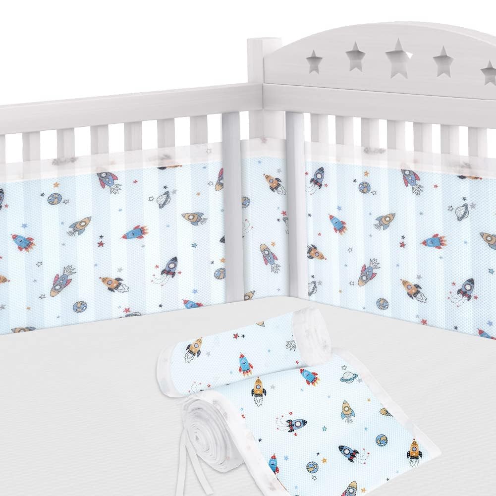 YEAHBOOM mesh crib bumper