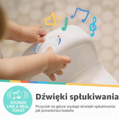 Nuby My Real Potty nocnik treningowy dla dzieci 18m+ dźwięk spłuczki – zdjęcie 4