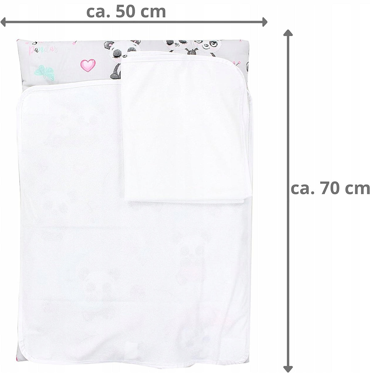 TUPTAM matelas à langer doux avec 2 housses 75x50 cm