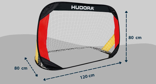 HUDORA Pop-Up Fußballtore 120x80x80 cm 2 Stück + Tasche