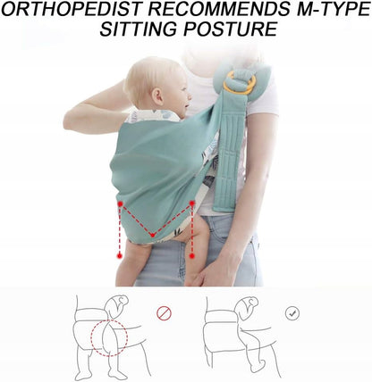 GOTOTOP porte-bébé écharpe à anneaux max 15kg