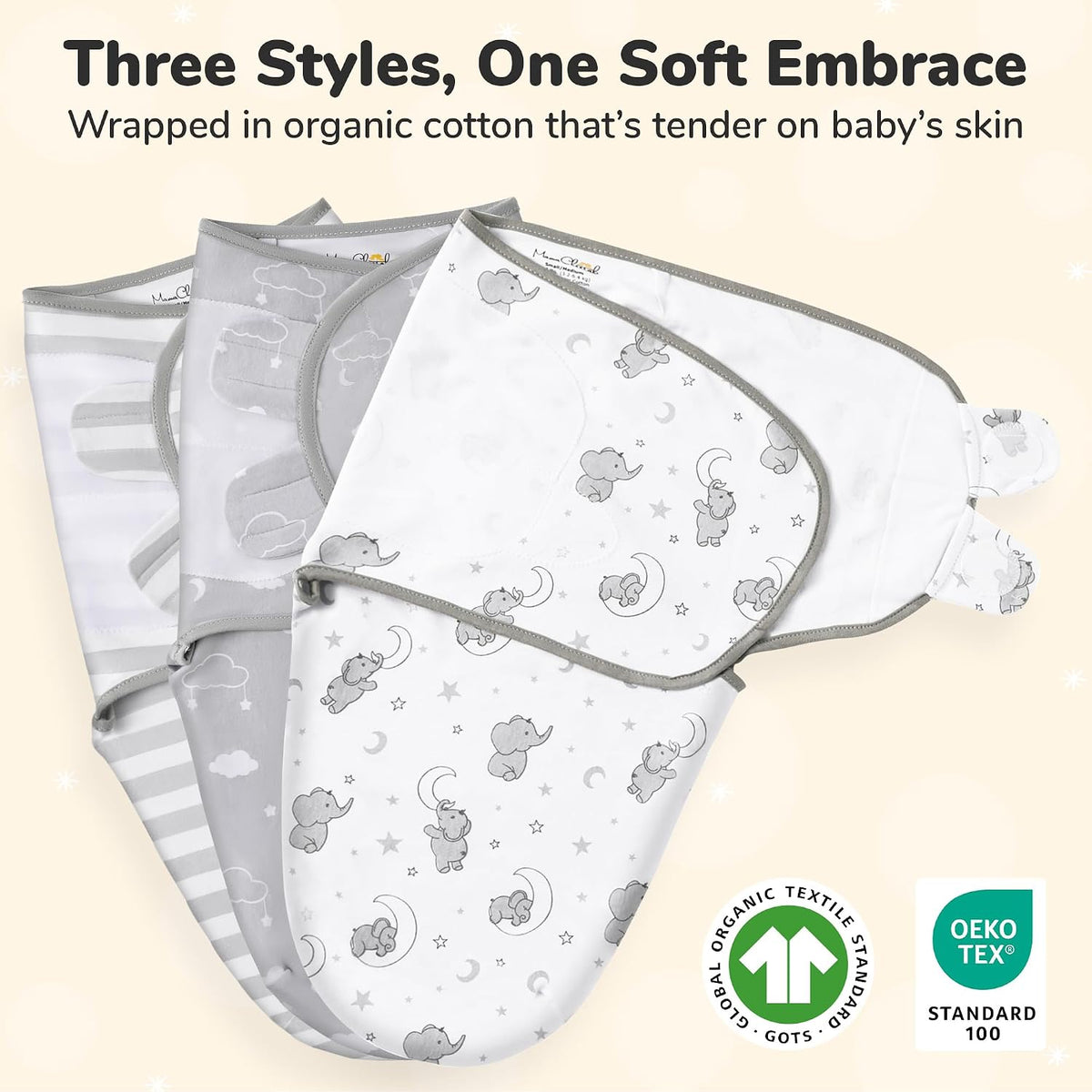 MAMA CHEETAH cotton swaddles