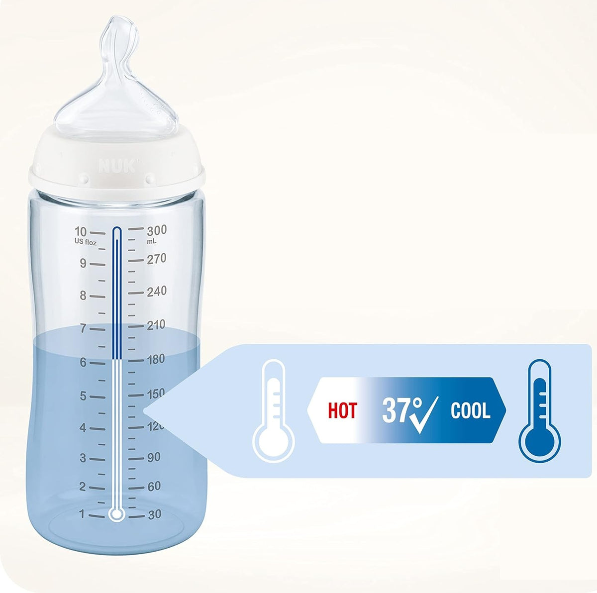 NUK First Choice+ butelka 300 ml smoczek M średni przepływ 0-6 m SERCA