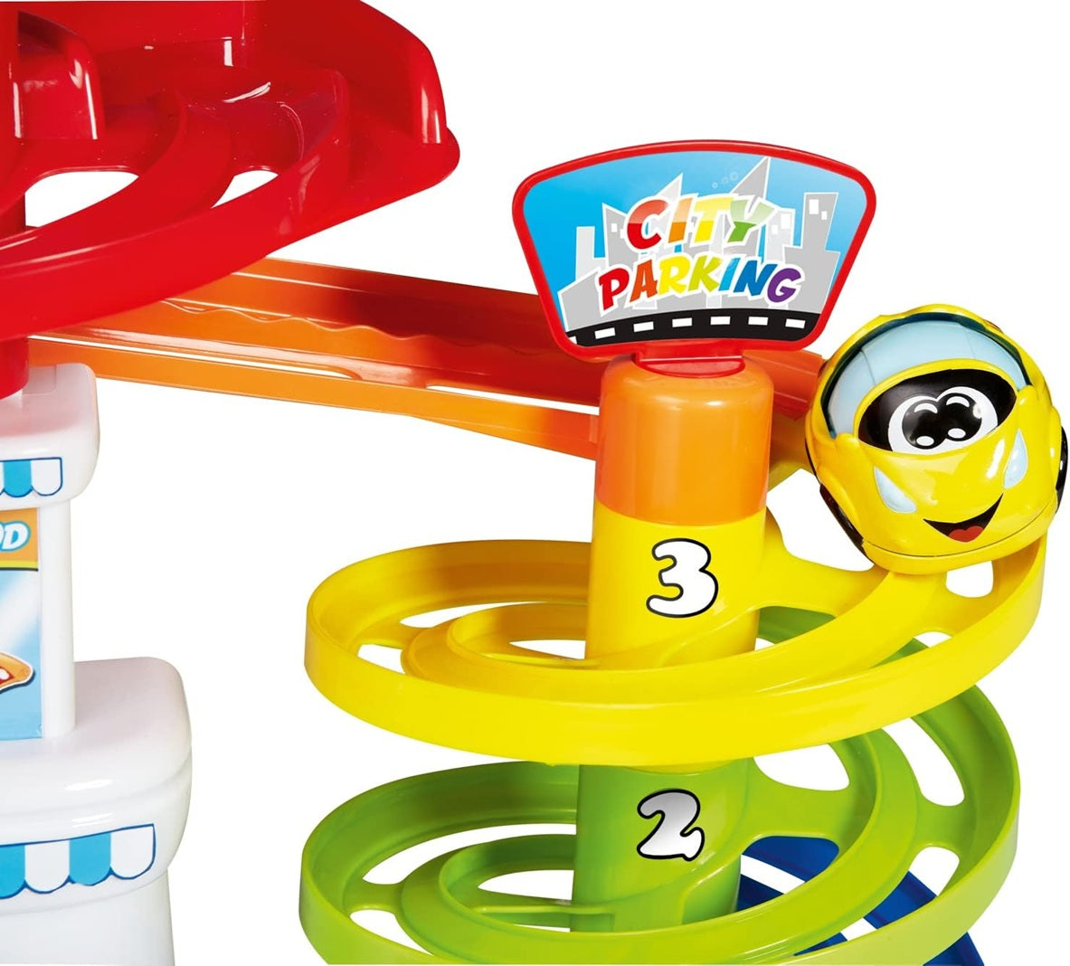 CHICCO parking à plusieurs niveaux 37 cm + voiture Turbo Ball