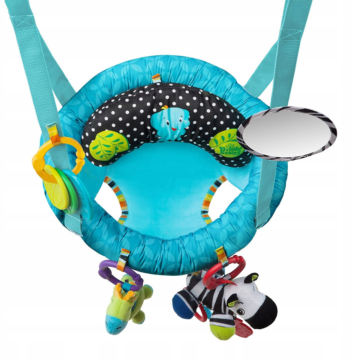 BRIGHT STARTS skoczek futrynowy DELUXE z zabawkami, dla dzieci 6m+, do 12 kg