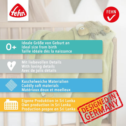 FEHN Μικρό Κάστρο βρεφική κουβέρτα 75x100 cm με κουδουνίστρα